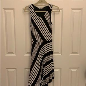Striped Asymmetrical Dress